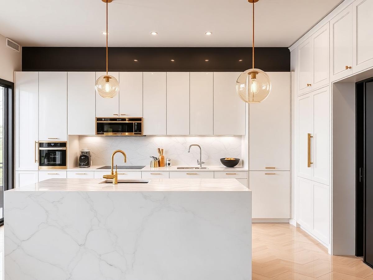 Marble & Brass Kitchen